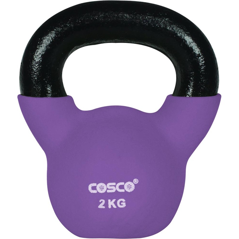 Cosco Vinyl Dumbbell Kettlebell- 2 Kg | KIBI Sports 2kg
