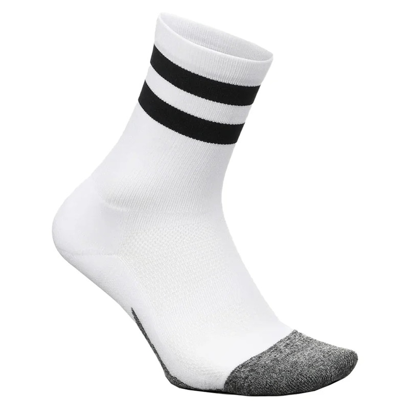 Elite Light Cushion Mini Crew Socks White High Top Stripe