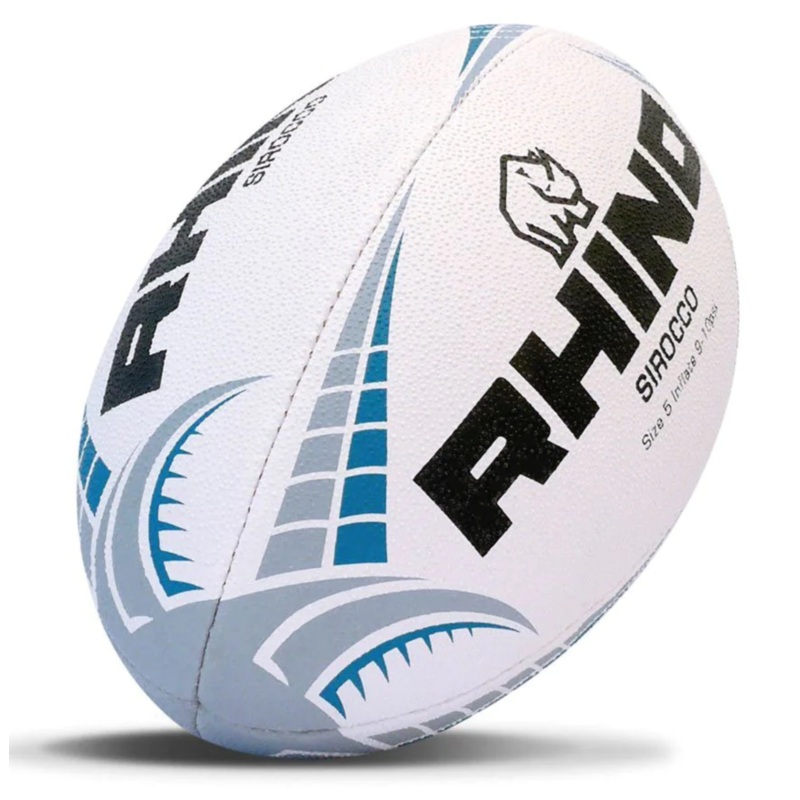 Rhino Sirocco Unbalanced Rugby Skills Ball S4 WHITE
