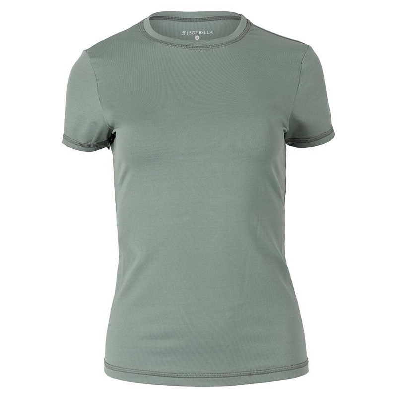 Women’s UV Colors Short Sleeve Tennis Top Army