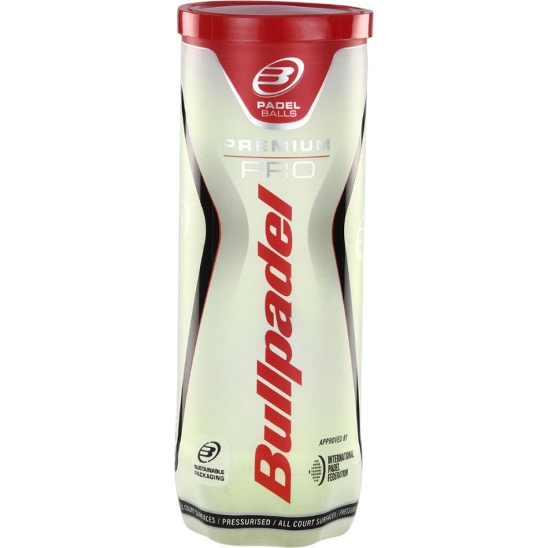 BullPadel Premium Pro Padel Ball (3 Pack) – Yellow Yellow OS