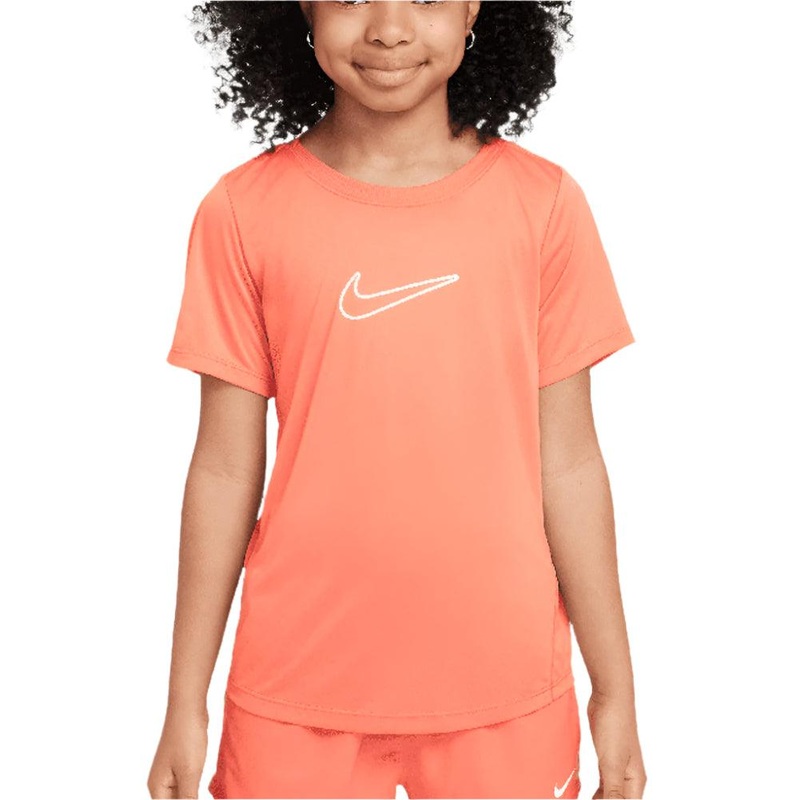 Girls’ One Dri-Fit Short Sleeve Tennis Top Magic Ember and White