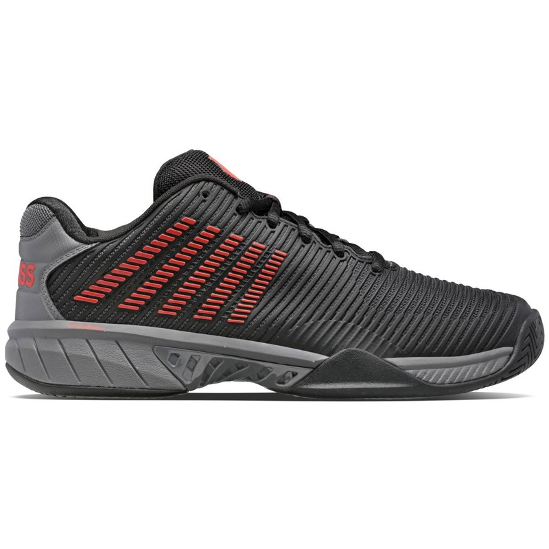 K-Swiss Hypercourt Express 2 Men’s Tennis Shoe (Black/Grey/Orange)