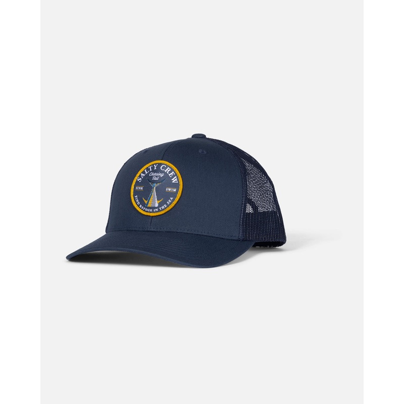 Salty Crew Bottom Dweller Retro Trucker Hat Navy