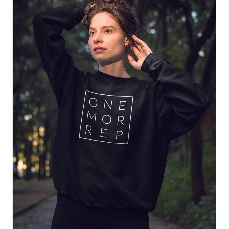 Women’s Loose fit One More Rep Sweatshirt Wod Armour | Kibi Sports S Black