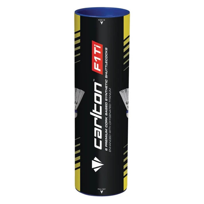 Carlton F1 Ti Nylon Badminton Shuttles  White White Speed Medium