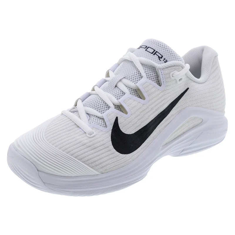 Mens Zoom Vapor 12 Tennis Shoes White and Black
