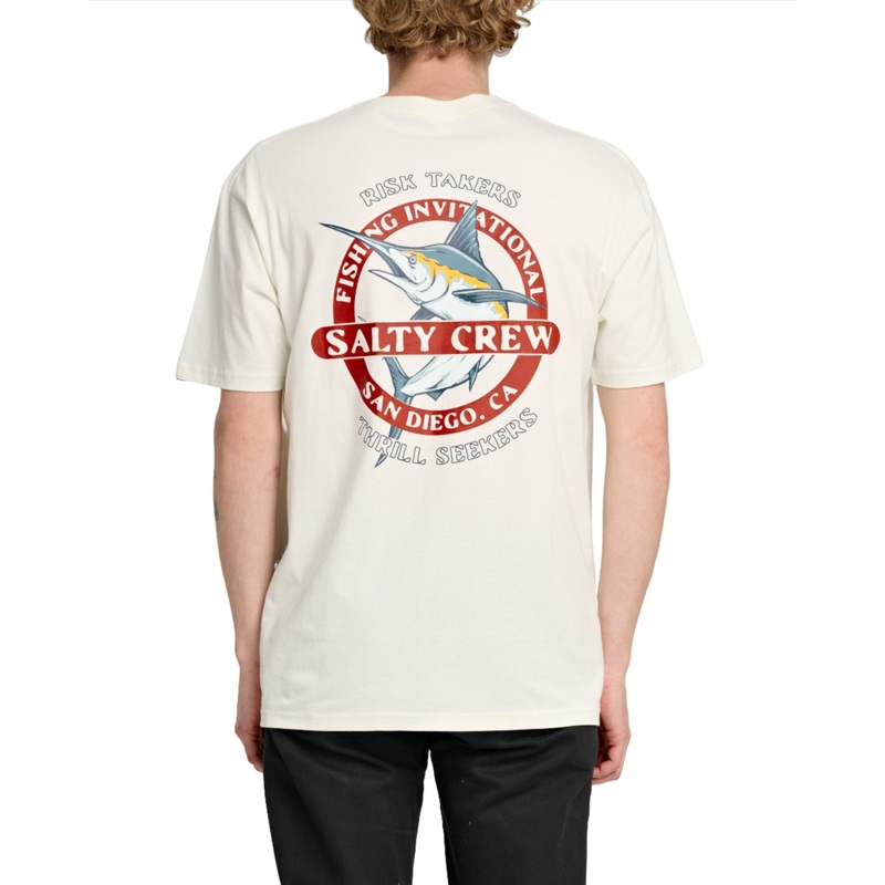 Salty Crew Mens Interclub Premium S S Tee Bone Small