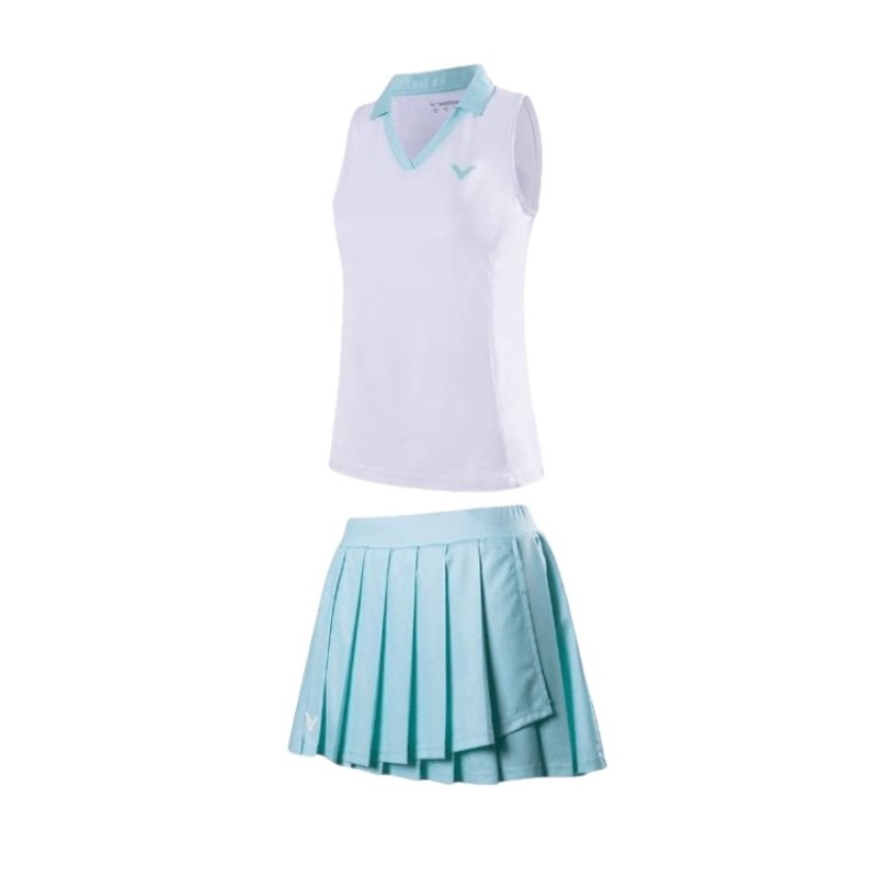 VICTOR Women’s Knitted Sports Suit Set T-41032 M Light Pink Blue S
