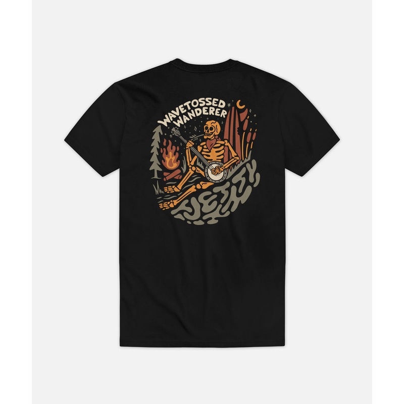 Jetty Mens Wanderer Tee Black Small