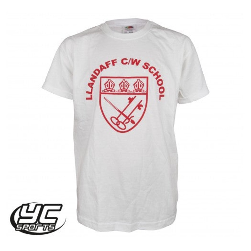 Llandaff City Church In Wales Primary School PE T-Shirt 3/4 WHITE