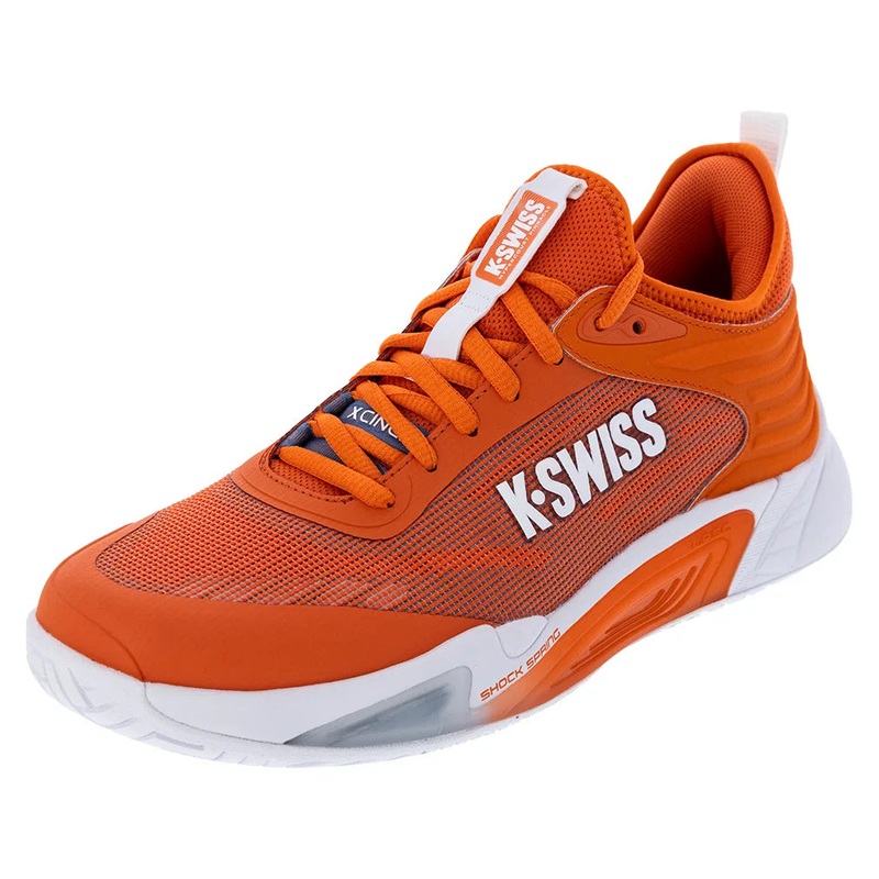 Men`s Hypercourt Pinnacle Tennis Shoes Orange and White