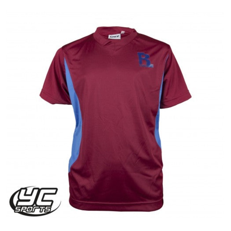 Radyr Comprehensive School PE T-Shirt JS 9/10 MAROON/SKY