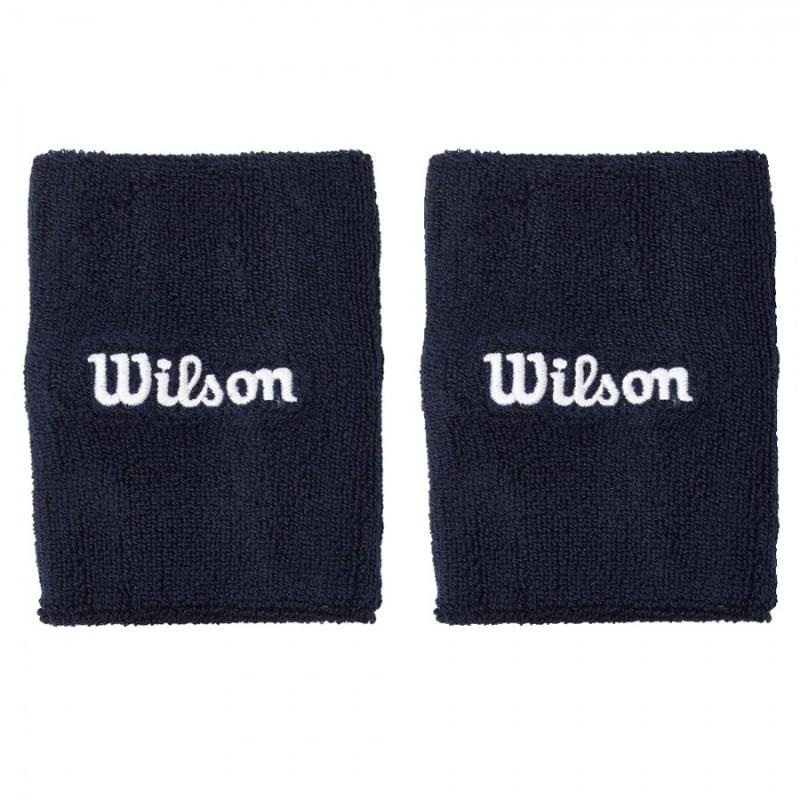 Muequeras Wilson Wide Terry Azul Marino 2 Unidades