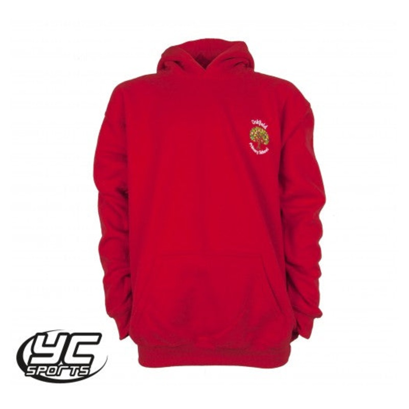 Oakfield Primary School Hooded Sweat Year 6 YS RED