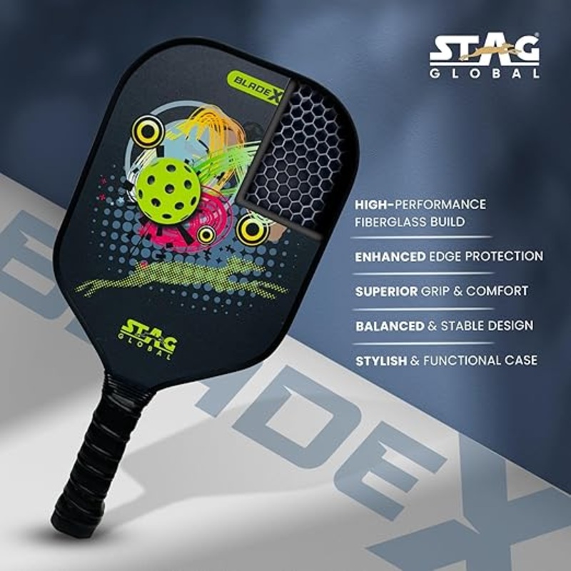 STAG GLOBAL Blade X Fiber Glass Pickleball Bat 12 mm | Kibi SPorts