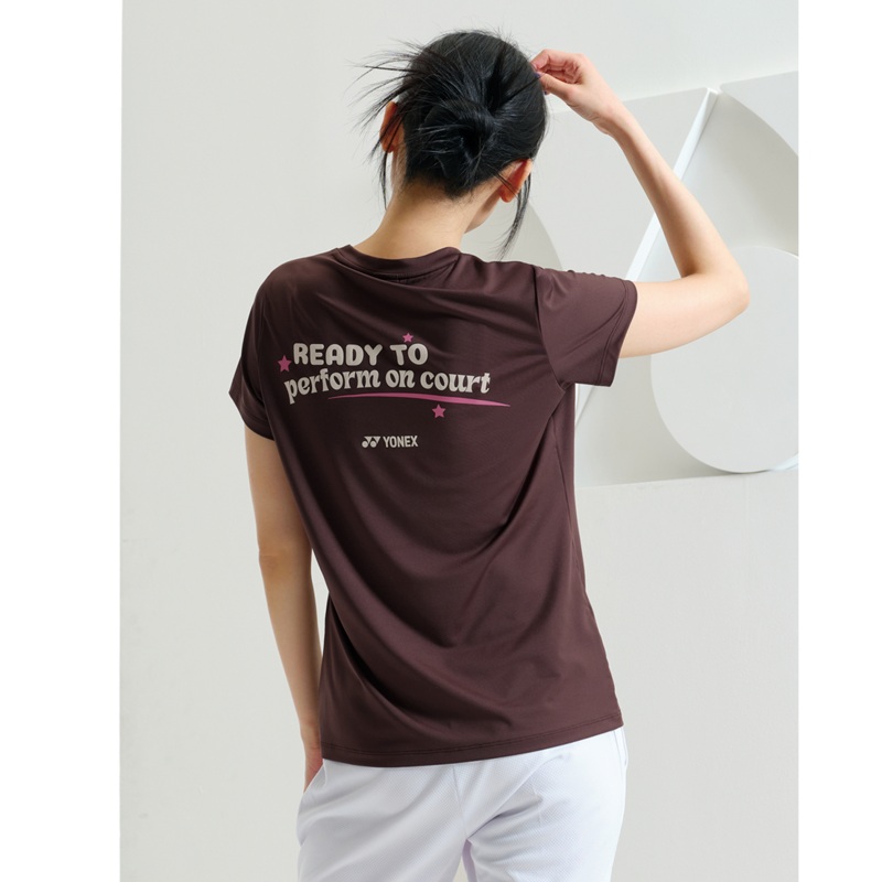 YONEX Women’s T-Shirt 249TR012F DARK BROWN 85(XS)