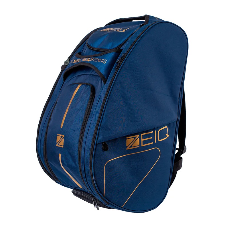 Zeiq BT Pro Blue and Gold Beach Tennis Racket Bag