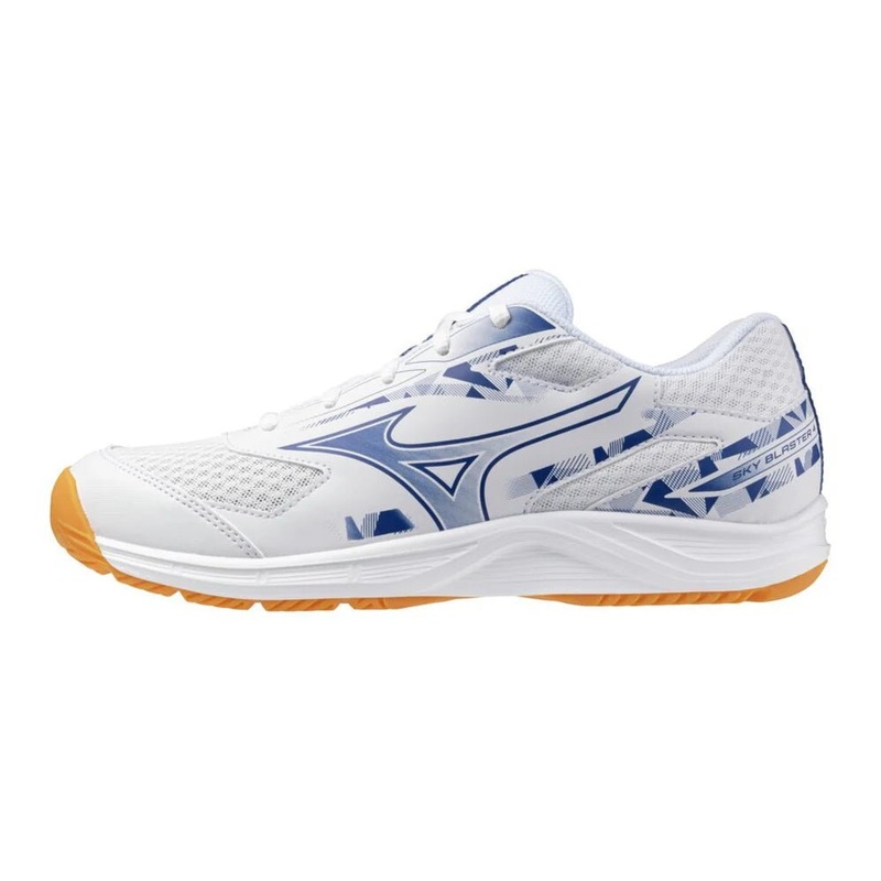 (CLEARANCE) MIZUNO SKY BLASTER 4 Badminton Shoes White/Surf the Web UNISEX US(M) 6.5/ US(W) 8/ UK 5.5/ EU 38.5/ 24.5 CM