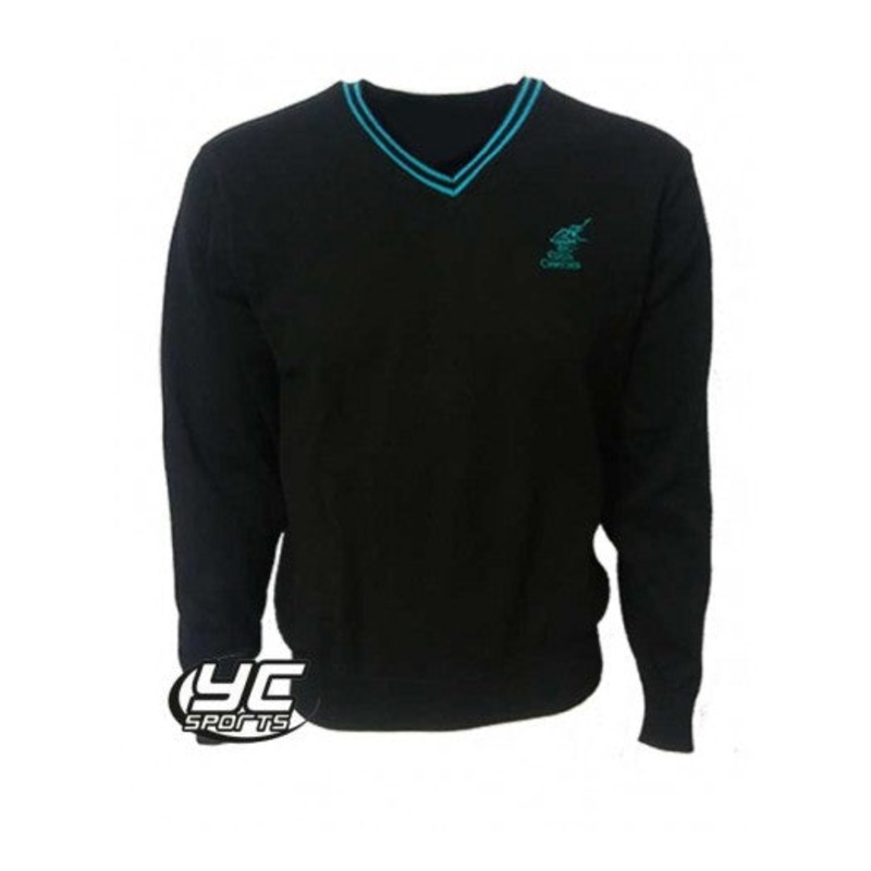 Ysgol Gyfun Gymraeg Bro Edern 6th Form Regular Fit Jumper 11/12 Black/Green