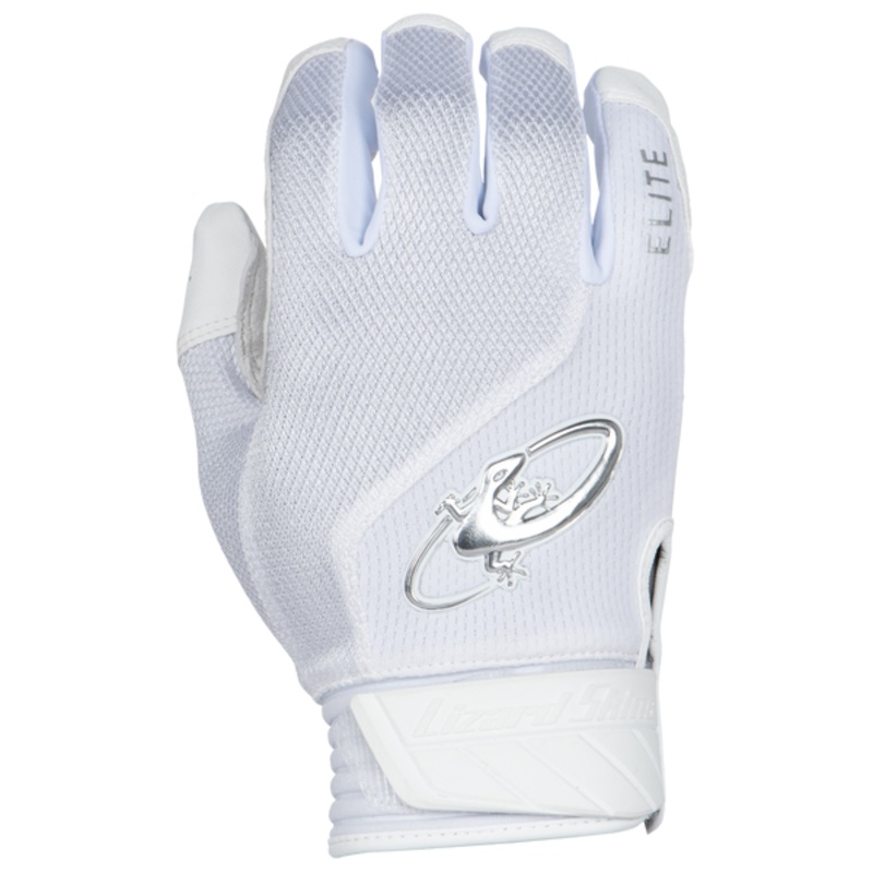 Lizard Skins Komodo Elite V2 Batting Gloves Diamond White Youth Small