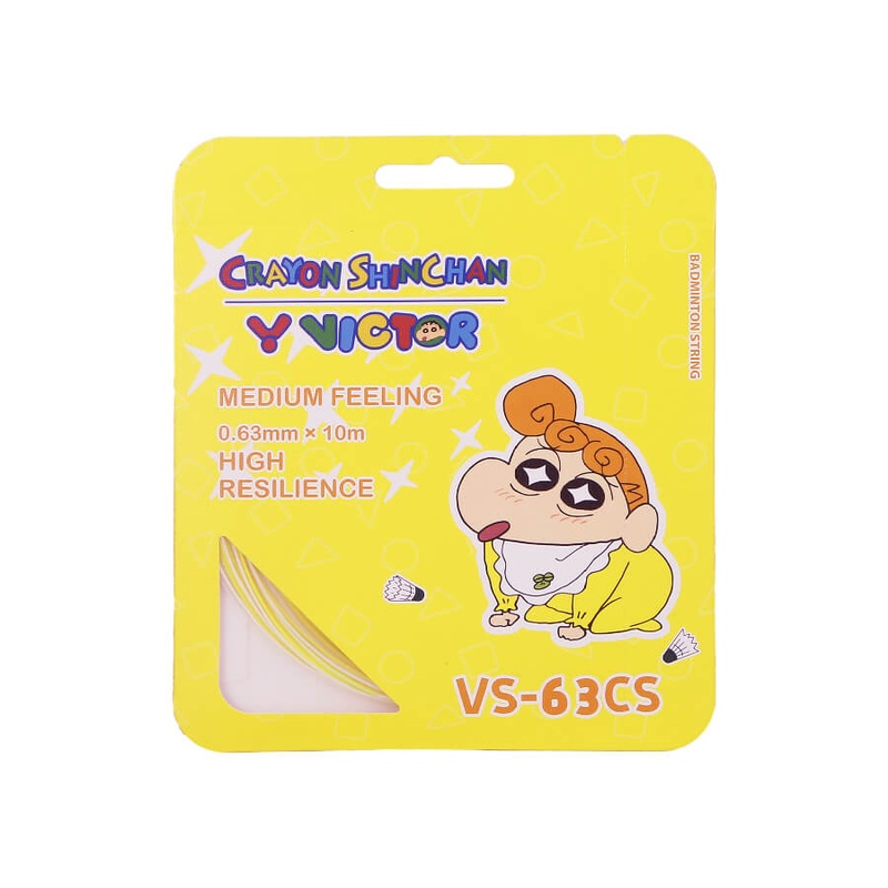 VICTOR x CRAYON SHINCHAN VS-63CS AE Badminton String Single Pack [White/Yellow]