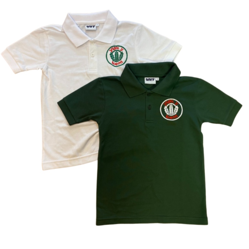 Ysgol Y Wern Polo 2/3 WHITE