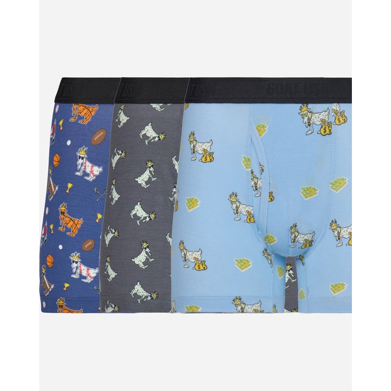 Goat USA Boys’ OG Boxer Briefs 3 Pack Sports/Lucky/Cash Money Boys’ Small