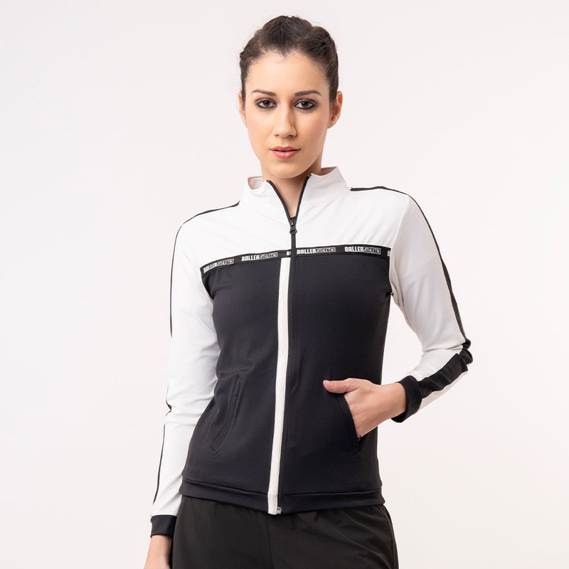 Signature Zip Up – Black and White Baller Athletik | Kibi Sports S