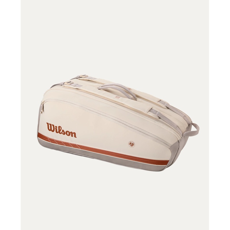2025 Wilsom Roland Garros Super Tour 9pk Bag [Cream/Clay]
