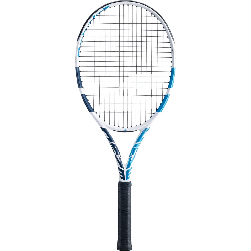 Demo Babolat Evo Drive Lite 103 255g Strung Tennis Racket G2 WHITE/BLUE
