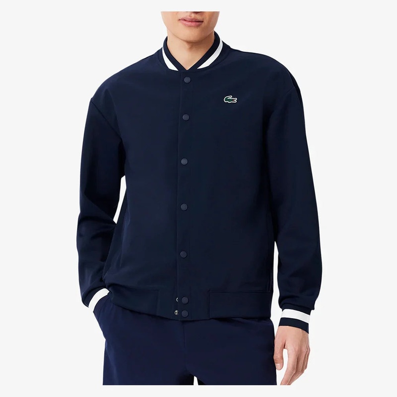 Men`s Novak Djokovic Ceremony Tennis Jacket Marine and Farine