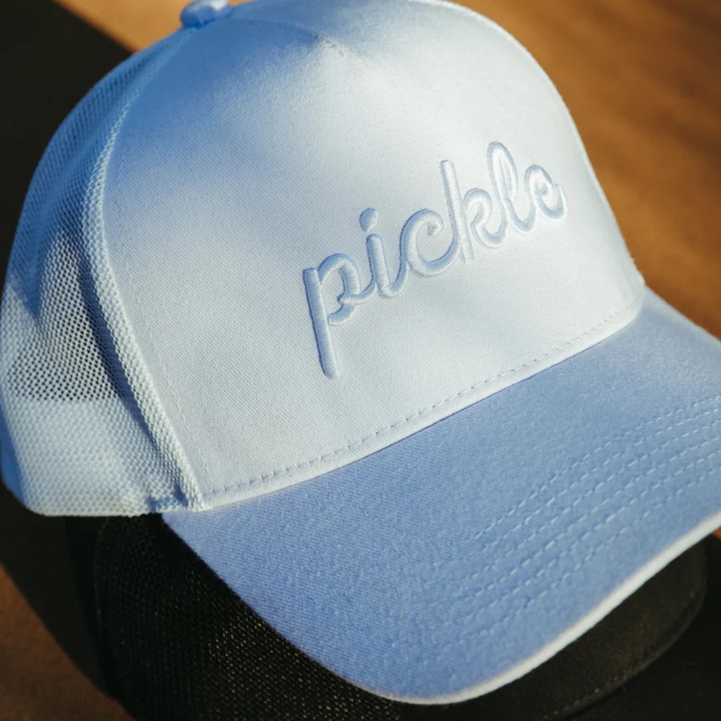 Pickle Brand SCRIPT TRUCKER Hat (White)