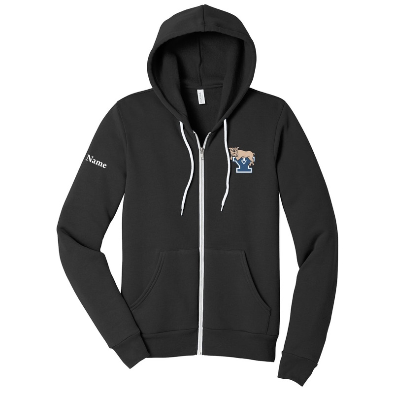 Yale Anesthesiology Midweight Full Zip Hooded Sweatshirt Black Adult XS