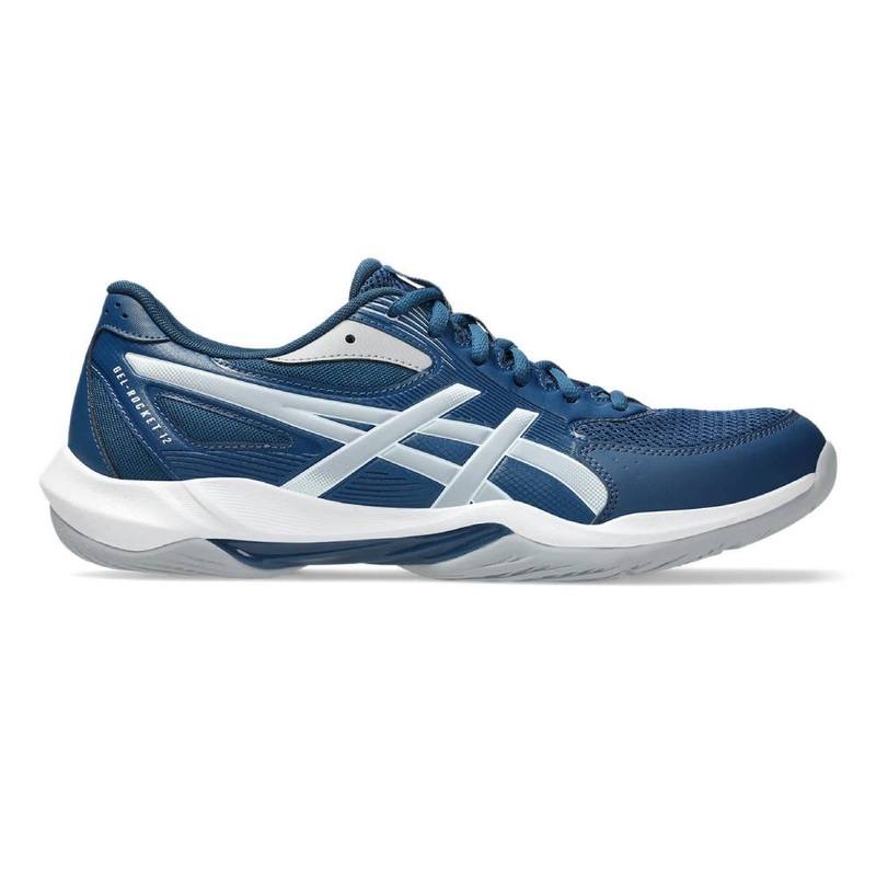 Asics Gel Rocket 12 Men’s Indoor Court Shoe (Mako Blue/Piedmont Grey)