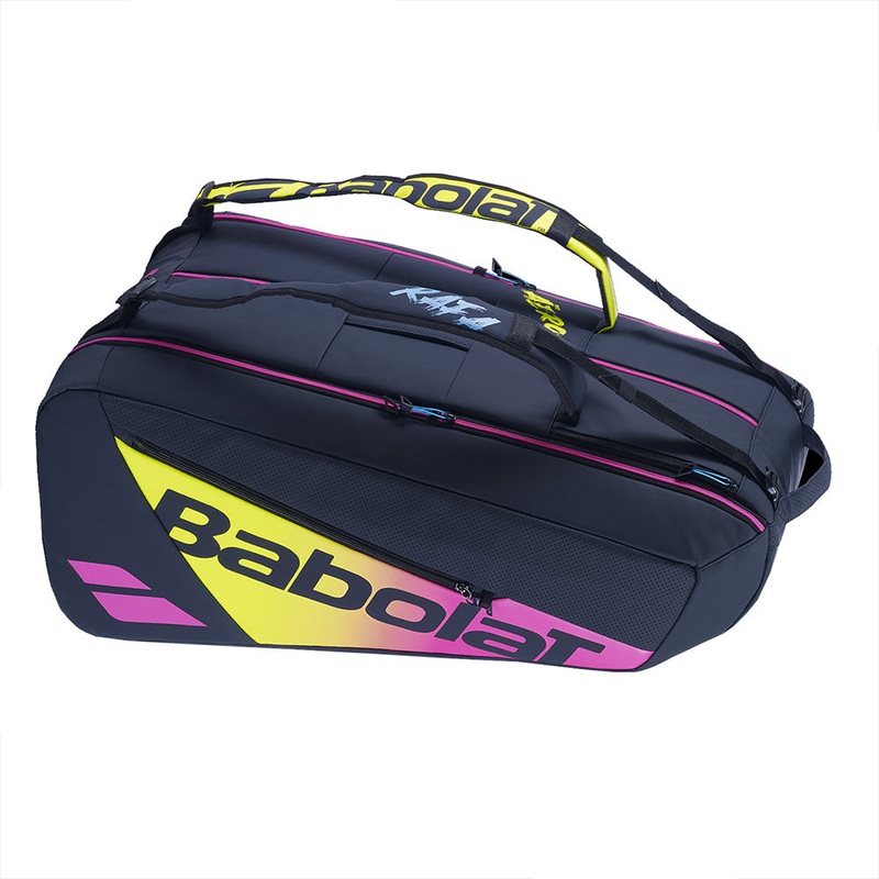 Babolat Pure Aero Rafa 12 Pack Racquet Bag (Black/Yellow/Pink)