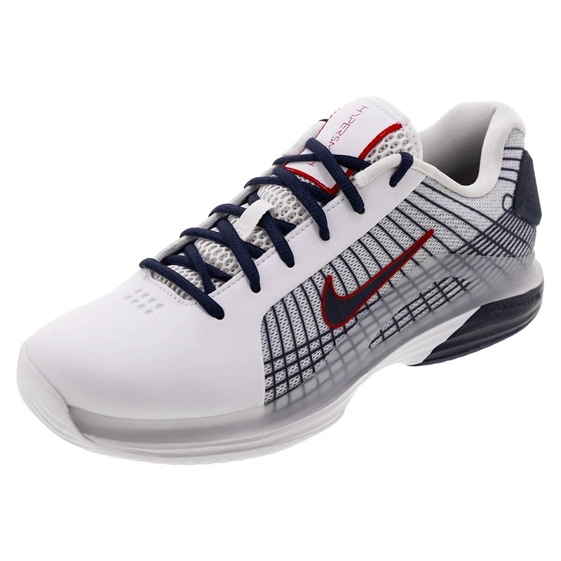Men`s Vapor 12 Hypersmash Tennis Shoes Light White and Obsidian