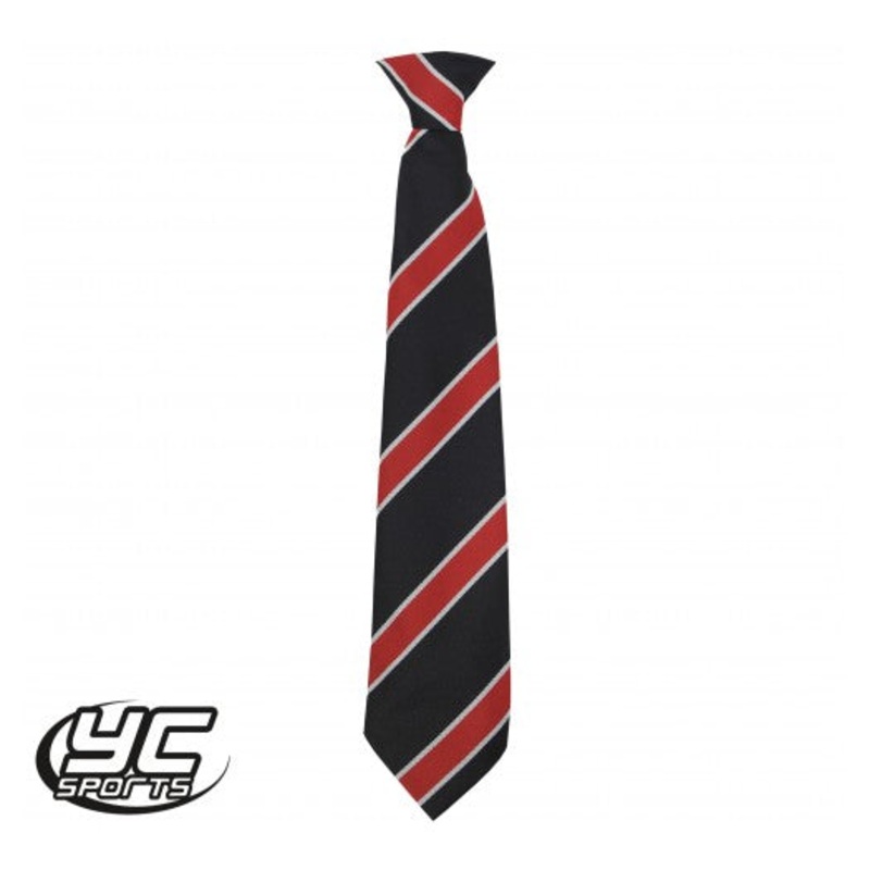 St Cyres High School Tie Upper 16 BLACK/RED