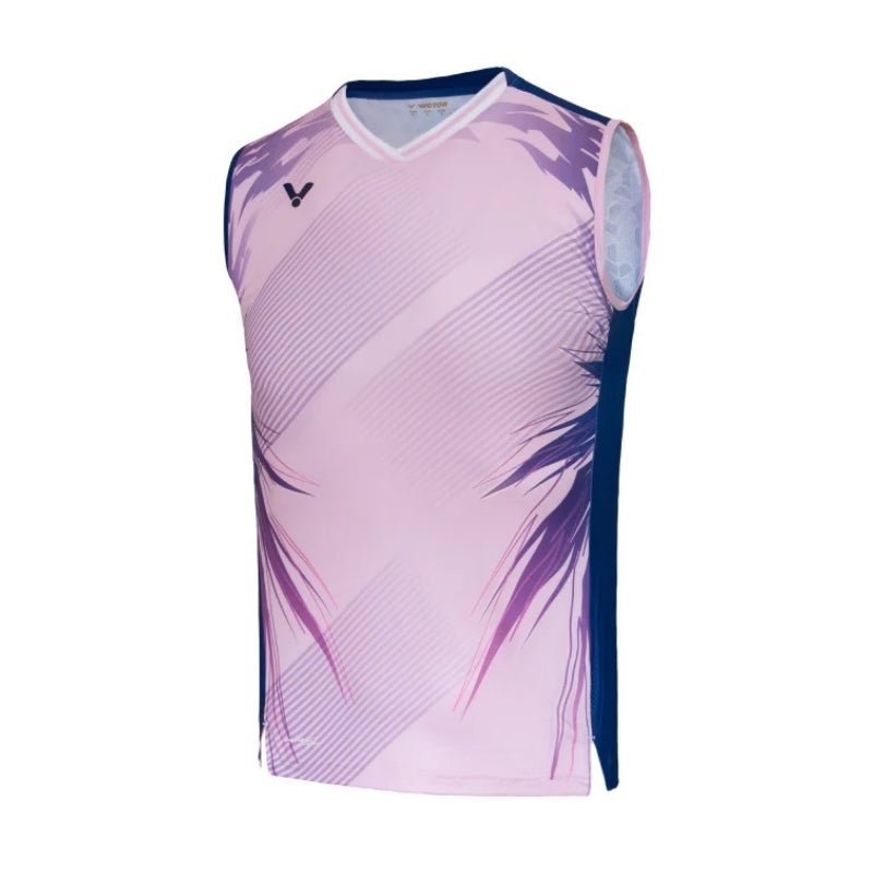 VICTOR 2025 CAPSULE Collection MEN’S Tournament Sleeveless Top T-50008CPS IB-Pink/Navy ASIA S (165CM/80Y)