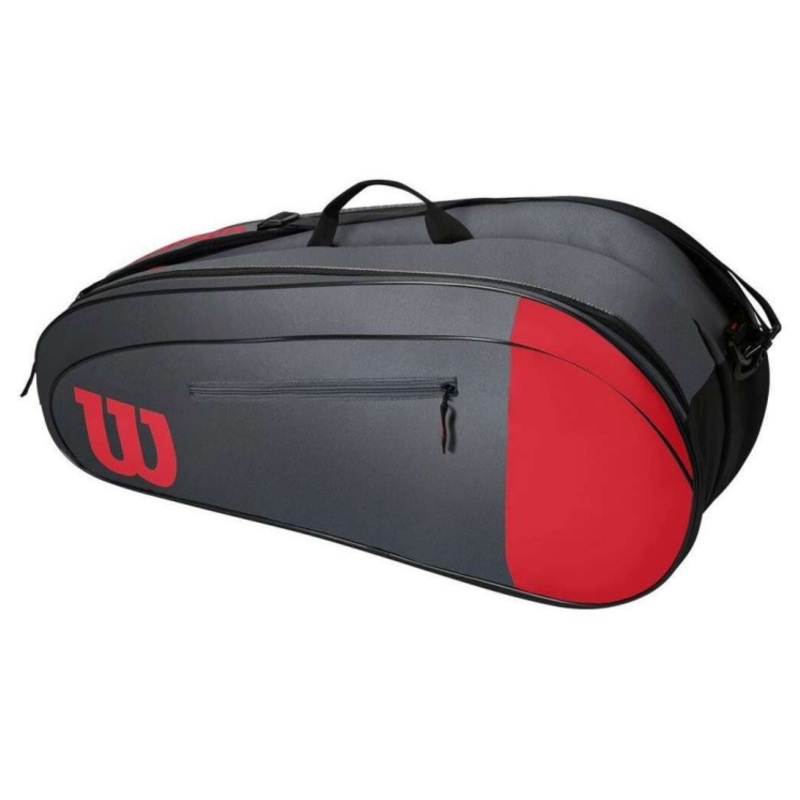 WILSON TEAM 6 RKT BAG RED/GREY