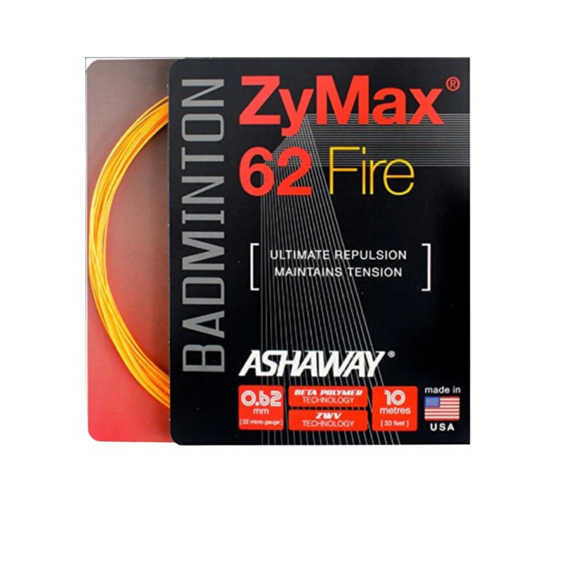 Ashaway ZyMax 62 Fire String (10m Set) Orange Orange 10m Set
