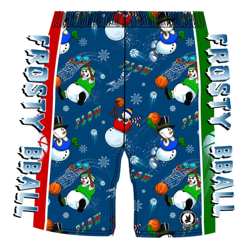Flow Society Boys Snowman Frosty Bball Short XSmall