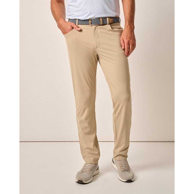 Johnnie-O Men’s Momentum Stretch Knit Performance Pant Light Khaki 30 30″