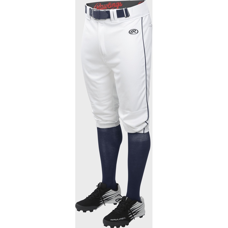 Rawlings Youth Launch Piped Knicker Pant White/Navy Small