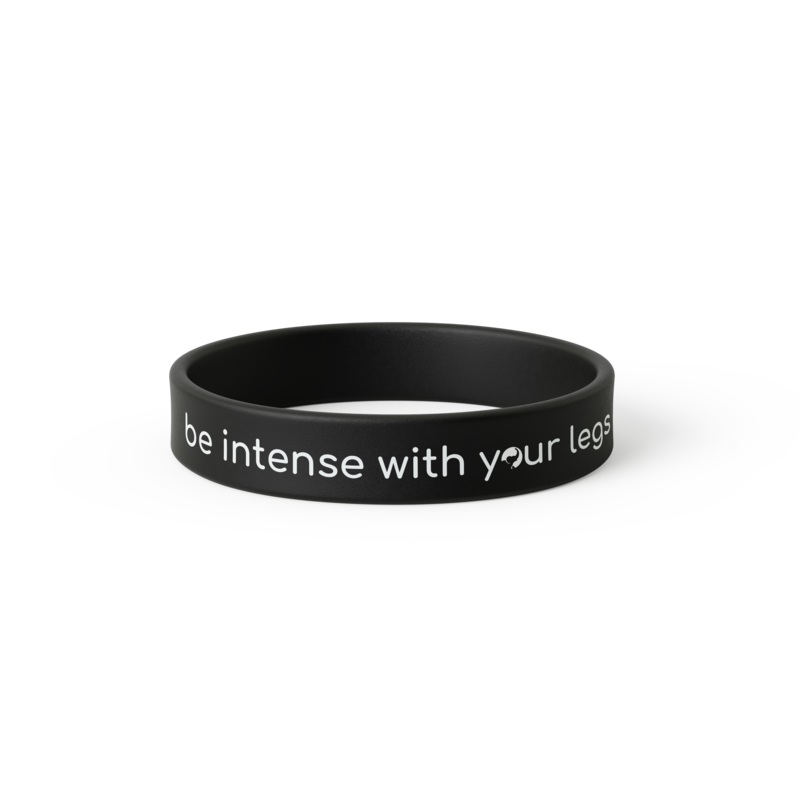 BTD Be Intense With Your Legs Silicone Wristband – Black