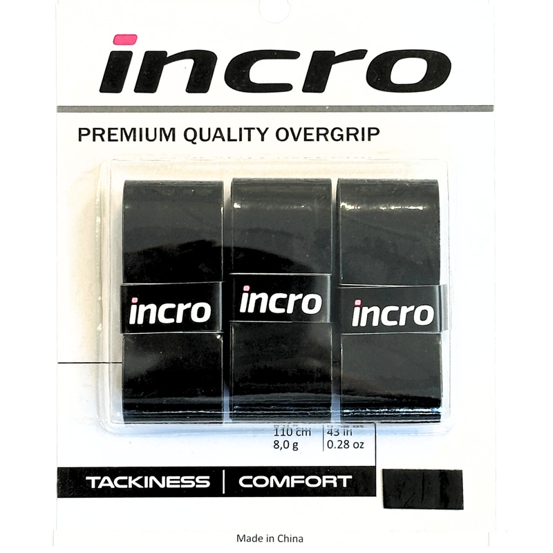 INCRO OVERGRIP BLACK PACK 3 UNITS