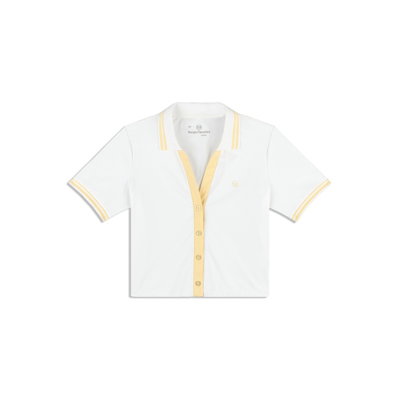 Sergio Tacchini Idalia Cropped Polo – Brilliant White