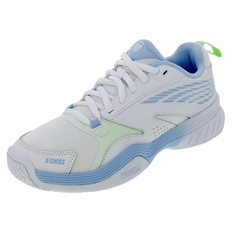 Women`s SpeedEx Tennis Shoes White and Dutch Canal