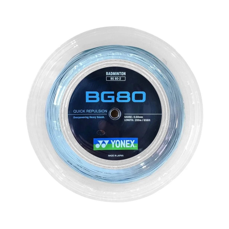YONEX BG80 Badminton String Coil (200m) Sky Blue