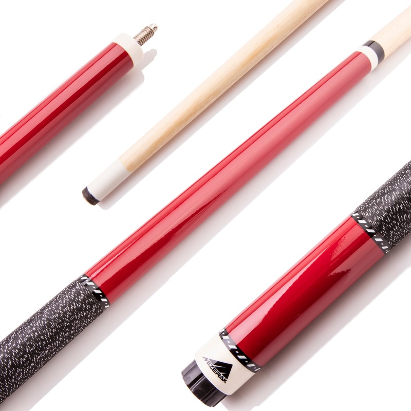 57″ Two-Piece Hardwood Cue – Red